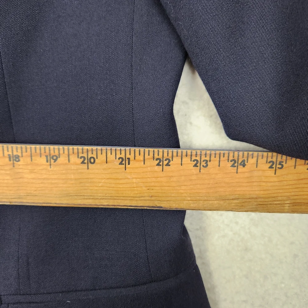 VTG Evan Picone Mens Size 46L Navy Blue  Two Button All Wool Blazer